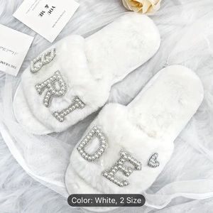 Bride Rhinestone Slippers with Heart